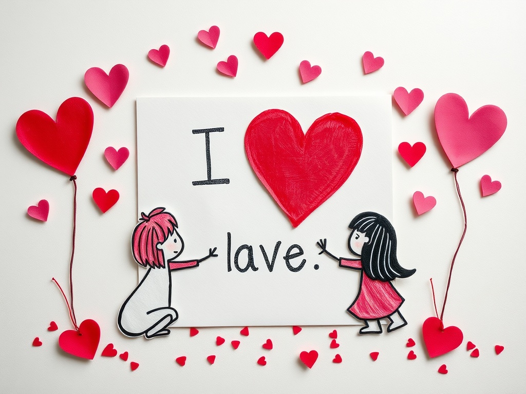 You are currently viewing Kartka walentynkowa zrobiona przez dzieci